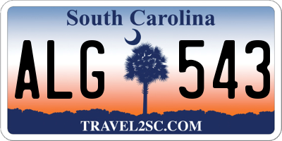 SC license plate ALG543