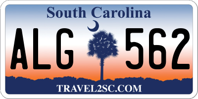 SC license plate ALG562