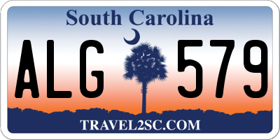 SC license plate ALG579