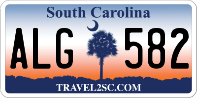 SC license plate ALG582