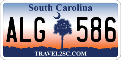 SC license plate ALG586
