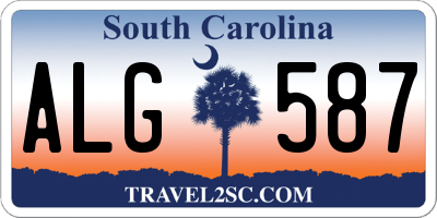 SC license plate ALG587