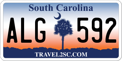 SC license plate ALG592