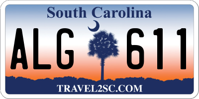 SC license plate ALG611