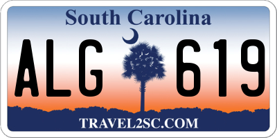SC license plate ALG619