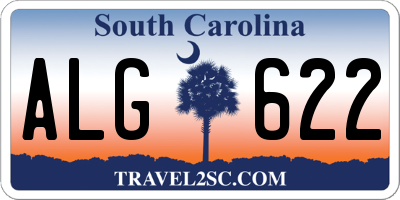 SC license plate ALG622
