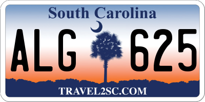 SC license plate ALG625