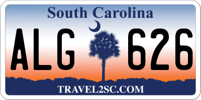 SC license plate ALG626