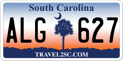 SC license plate ALG627