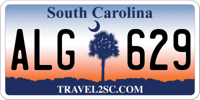 SC license plate ALG629