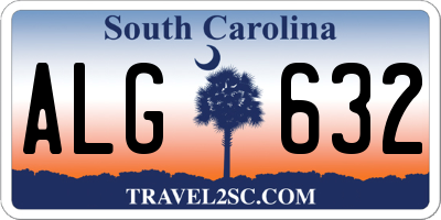 SC license plate ALG632