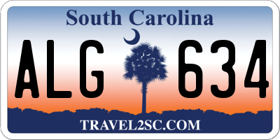 SC license plate ALG634