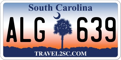 SC license plate ALG639