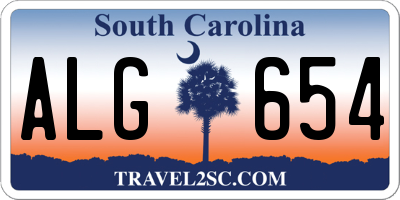 SC license plate ALG654