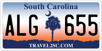 SC license plate ALG655
