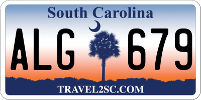 SC license plate ALG679