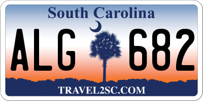 SC license plate ALG682