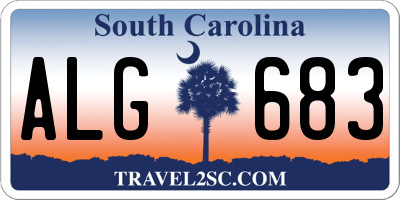 SC license plate ALG683