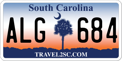SC license plate ALG684