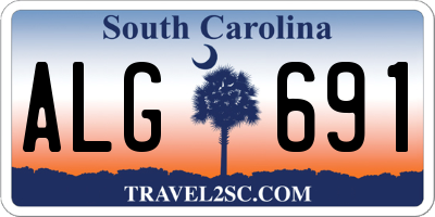 SC license plate ALG691