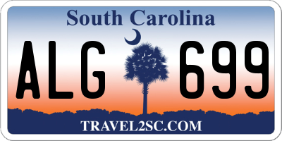 SC license plate ALG699