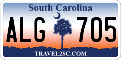 SC license plate ALG705
