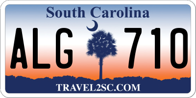 SC license plate ALG710