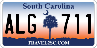 SC license plate ALG711