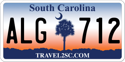 SC license plate ALG712