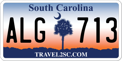 SC license plate ALG713