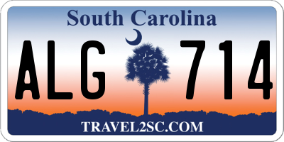 SC license plate ALG714