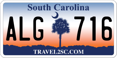 SC license plate ALG716