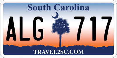 SC license plate ALG717