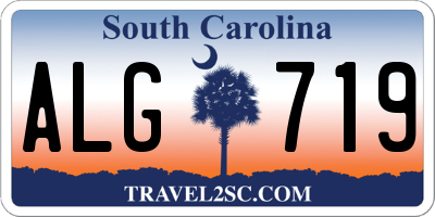 SC license plate ALG719