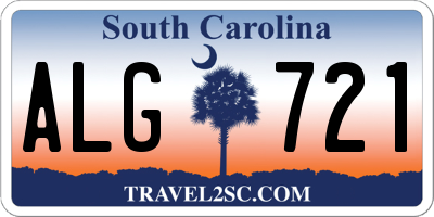 SC license plate ALG721