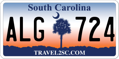 SC license plate ALG724