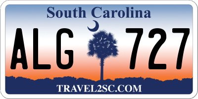 SC license plate ALG727