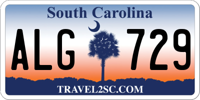 SC license plate ALG729