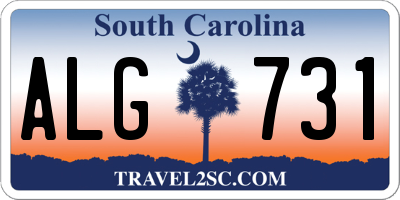 SC license plate ALG731