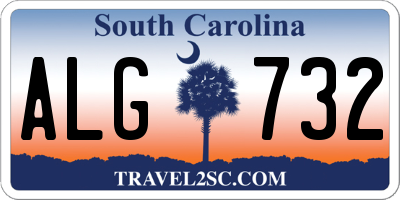 SC license plate ALG732
