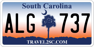 SC license plate ALG737