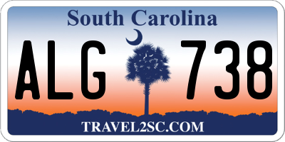 SC license plate ALG738