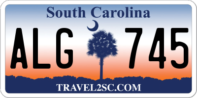 SC license plate ALG745