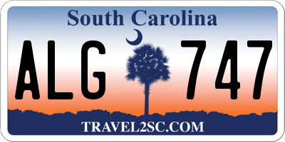 SC license plate ALG747