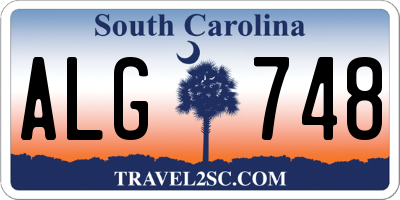 SC license plate ALG748