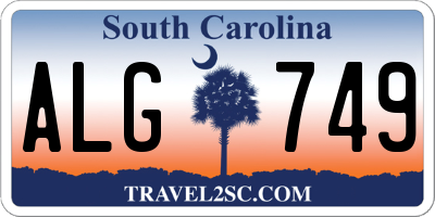 SC license plate ALG749