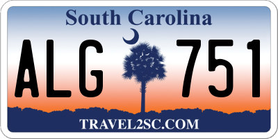 SC license plate ALG751