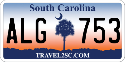 SC license plate ALG753