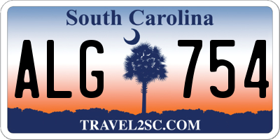 SC license plate ALG754