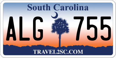 SC license plate ALG755